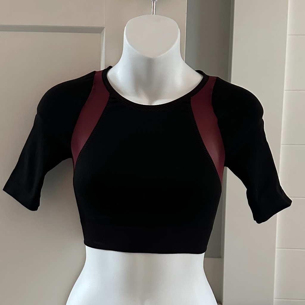 Wolford Rare Two-Tone Mesh Butterfly Crop Top Sz Xs Nwt $240